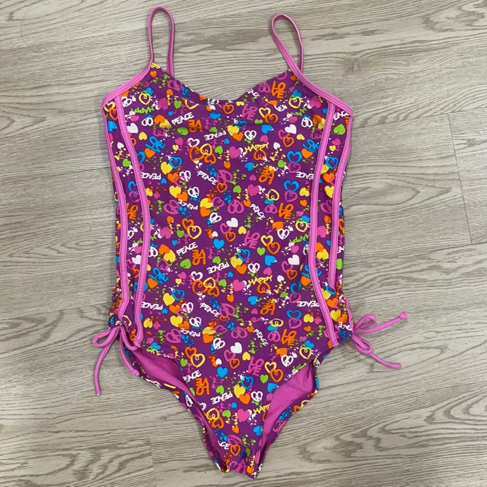 Pink Girls One Piece Swimming Suit